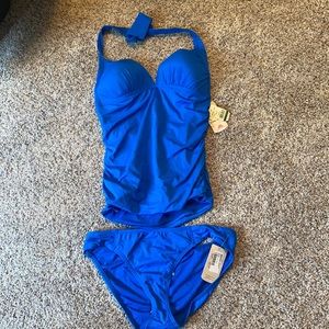 Tommy Bahama Tankini set Vivid Blue size large